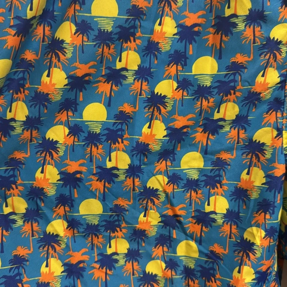 NWT Party Sharks Mens XXL Swim Trunks Palm Trees Quick Dry Comfort Pockets Beach